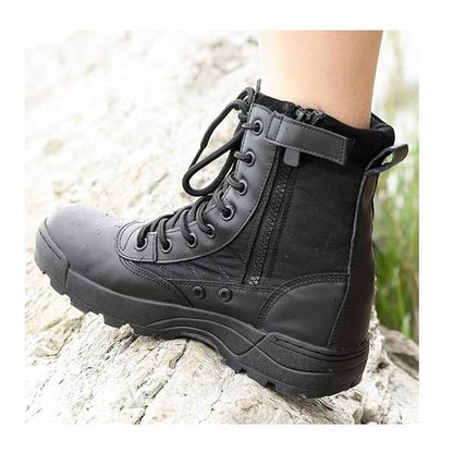 Men Synthetic Leather Casual Calf Boots Black Size 40-44